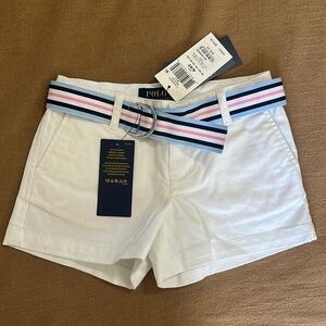 NWT Ralph Lauren Polo Girls Shorts with belt